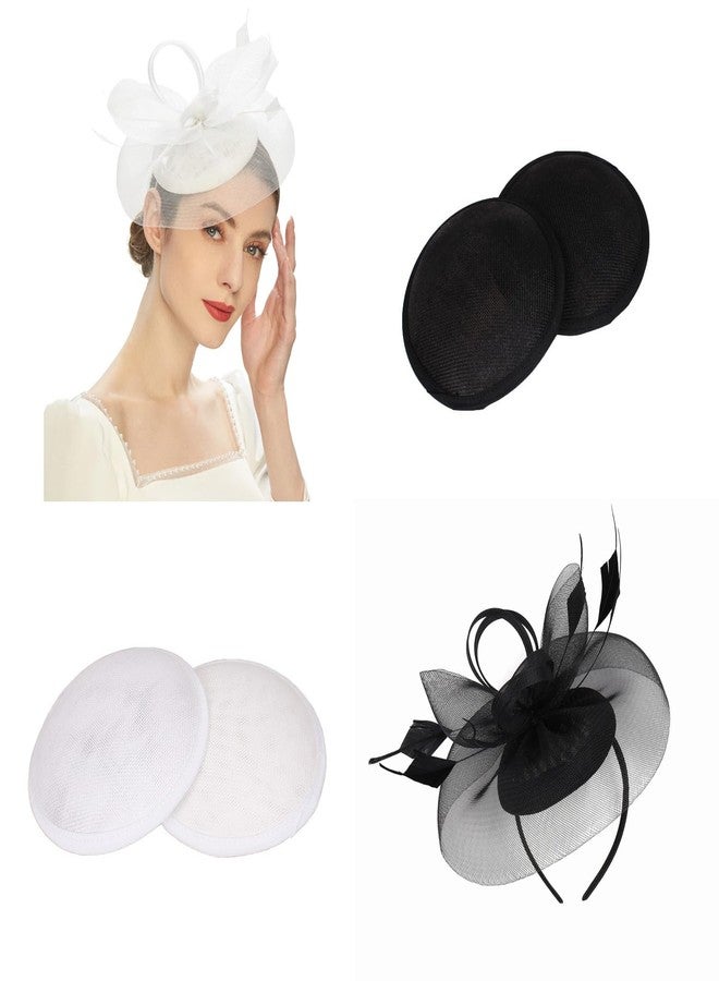 ArrErr 2 Pack Fascinators Hats Base 5 Inch Fabric Round Breathable Fascinator Hat Making Base Lining Shaper for Sinamay Fascinator Pillbox Hats Tea Party Hats 20s 50s Cocktail Hat DIY Headwear Craft - Image 5